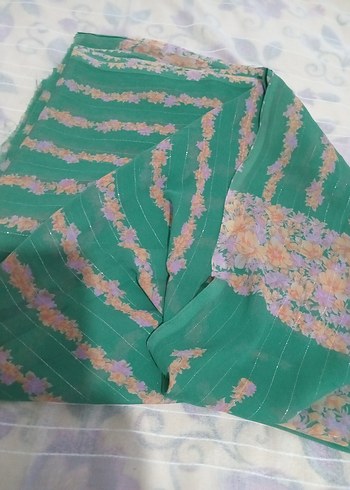 Yeşil şifon kumaş 4 metre.eni 94 cm - Görsel 3