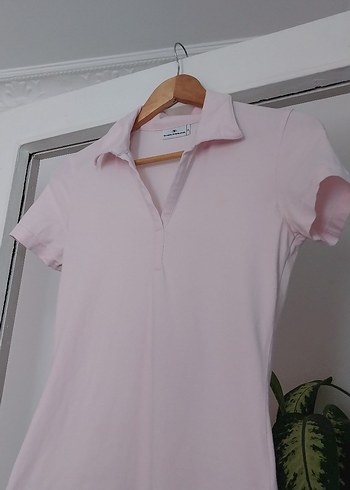 American Vintage Pembe Kısa Kollu Pamuklu Polo Tişört