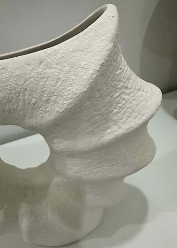 Beyaz Dekoratif Seramik Vazo - Görsel 2