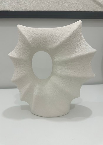 Beyaz Dekoratif Seramik Vazo - Görsel 3