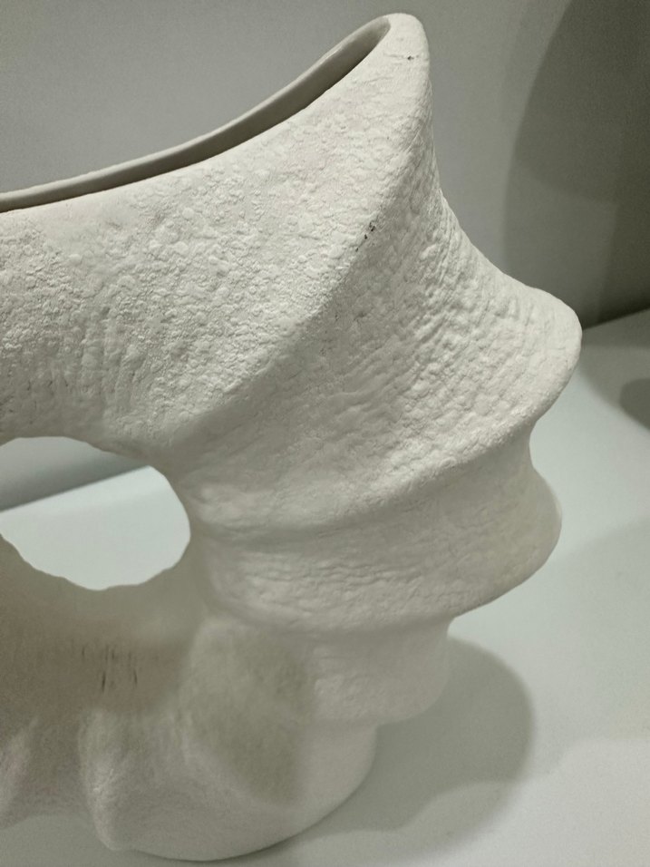 Beyaz Dekoratif Seramik Vazo - Görsel 2