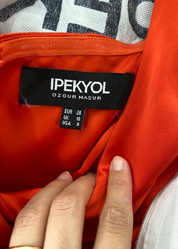 ipekyol Kırmızı Drapeli Uzun Abiye Elbise
