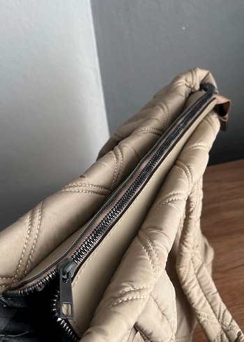 Bej Kapitone Kadın Çanta - Görsel 10