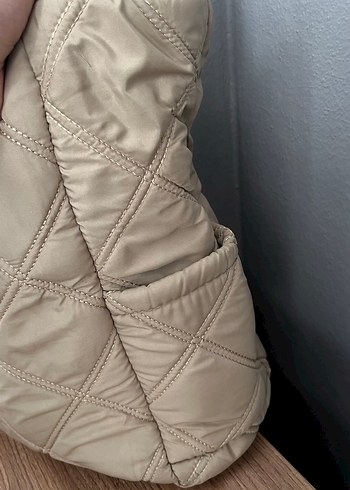 Bej Kapitone Kadın Çanta - Görsel 3