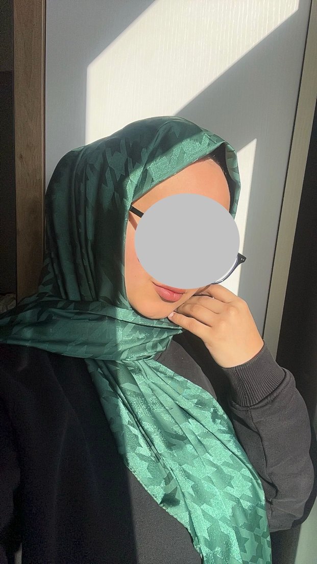 Zümrüt rengi jakar şal - Görsel 2