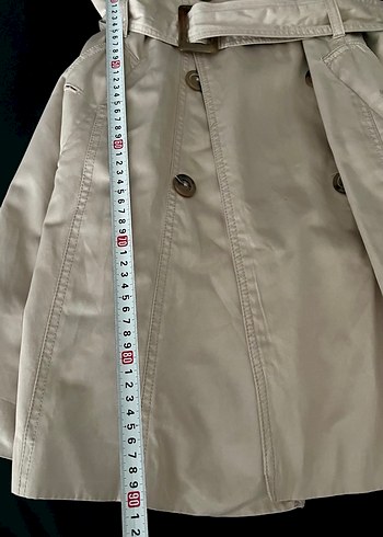 Bej Kuşaklı Midi Trençkot - Görsel 5