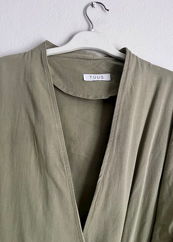 Kuşaklı Keten Ceket - Görsel 3