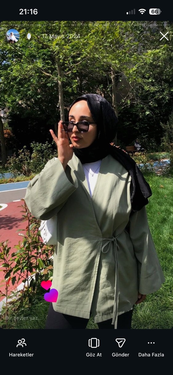 Kuşaklı Keten Ceket - Görsel 5