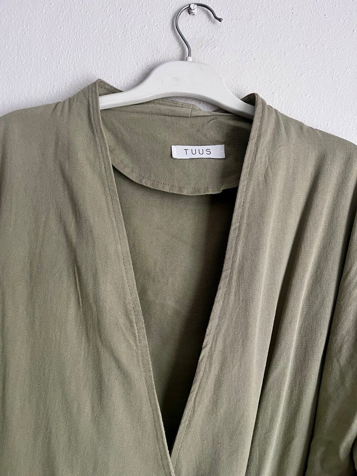 Kuşaklı Keten Ceket - Görsel 3