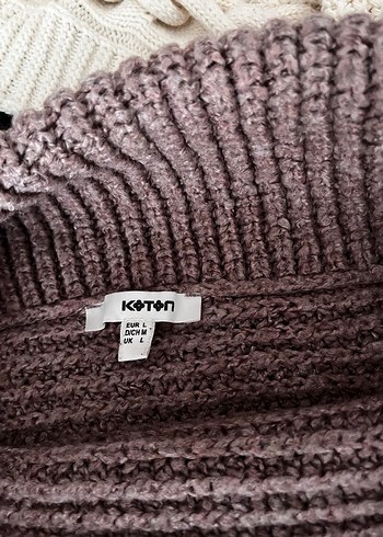 Bej Kadın Boğazlı Örgü Kazak - Görsel 5