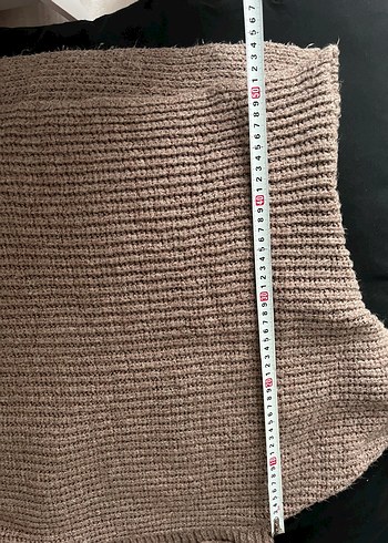 Bej Kadın Boğazlı Örgü Kazak - Görsel 4