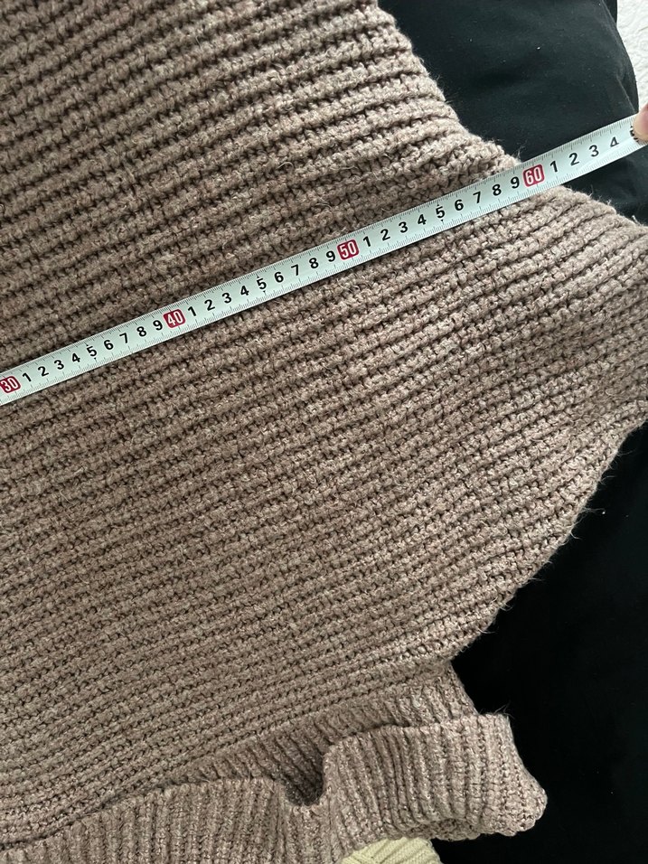 Bej Kadın Boğazlı Örgü Kazak - Görsel 3