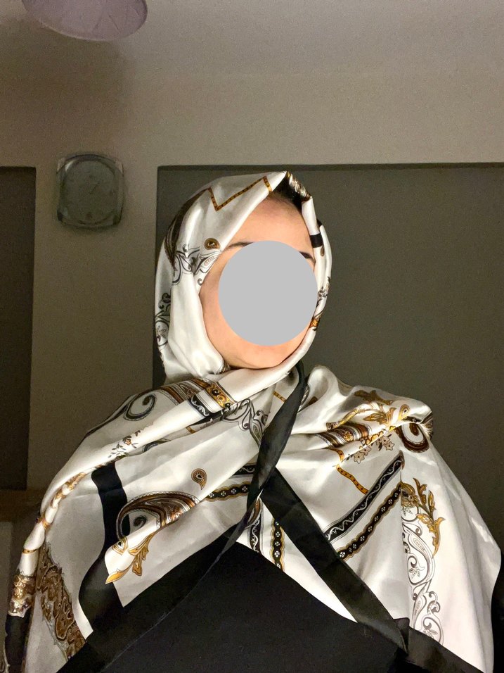 Bohem Şal Desenli Beyaz Kadın Şal - Görsel 2