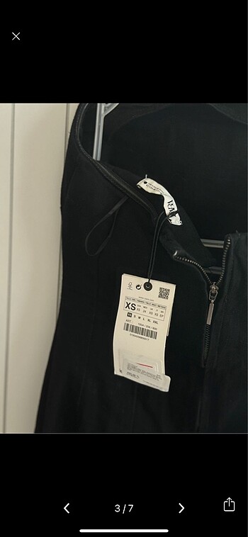 xs Beden Zara straplez kot elbise