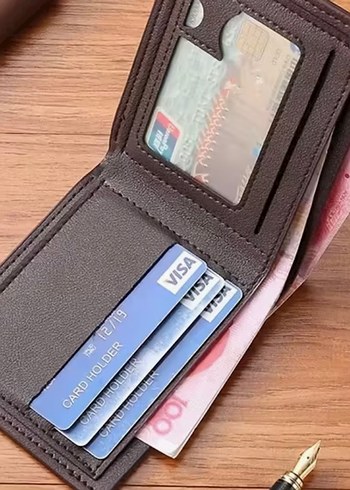 Kahverengi Erkek çoklu kart yuvalı Cüzdan - Görsel 3