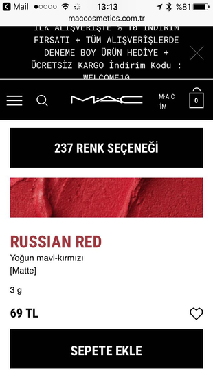 MAC RUSSIAN RED