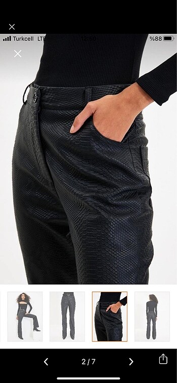 Zara Suni deri pantolon