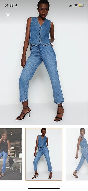 Trendyol & Milla Mavi yüksek bel straight jean