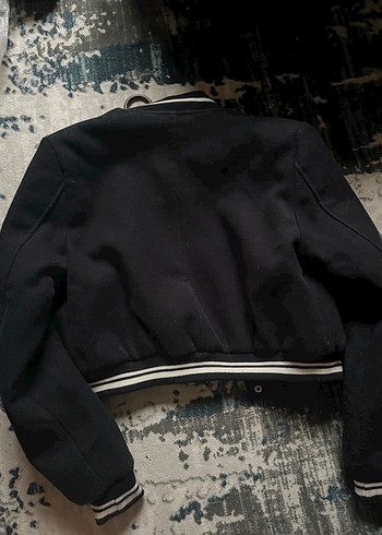 Düğmeli lacivert Spor Kadın Ceket - Görsel 3