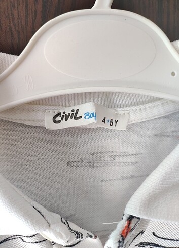Civil Cıvıl marka 4/5 yaş erkek çocuk tişört