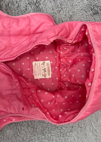 Kız Çocuk Pembe Kapüşonlu Yelek - Görsel 2