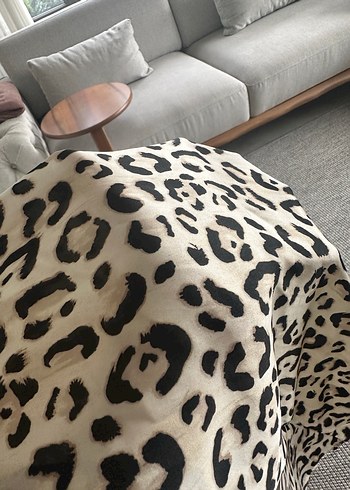 Leopar Desenli saten anvelop Uzun Kadın Elbise - Görsel 5