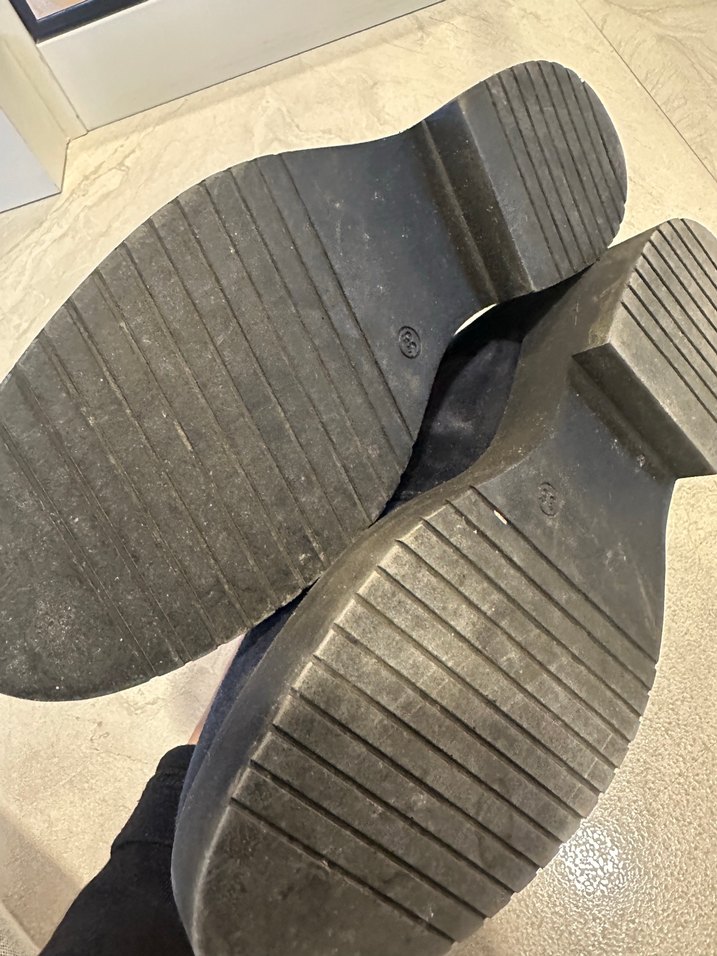 Klasik Kadın Süet Tokalı Lacivert Ayakkabı - Görsel 3