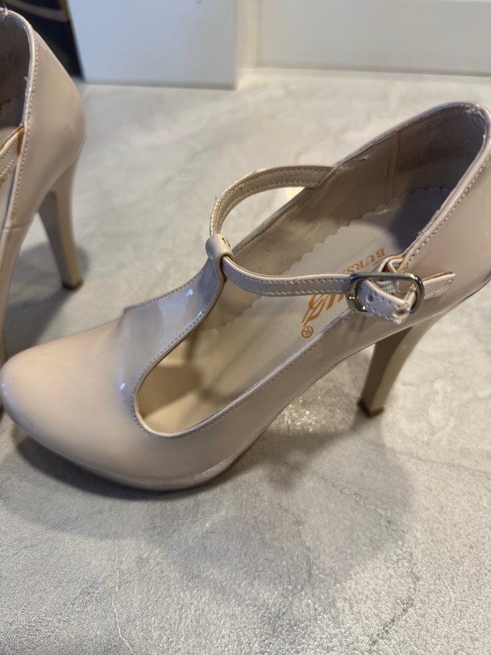 Sade Bej Stiletto Topuklu Kadın Ayakkabı - Görsel 2