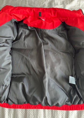 Kırmızı Fermuarlı Kadın Kış Montu - Görsel 3