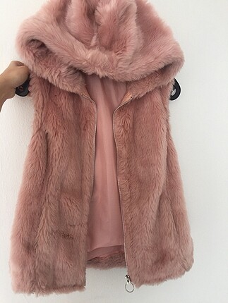 Pembe peluş yelek