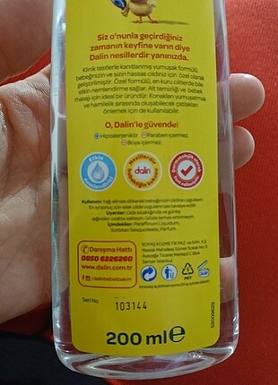Dalin bebe yağı