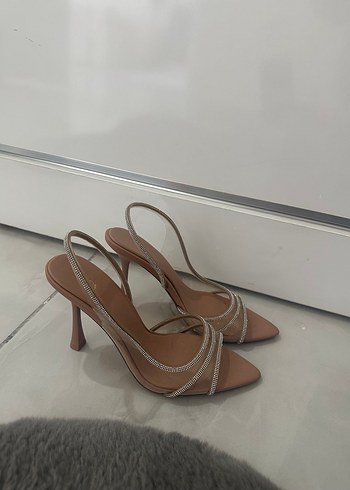 Zara Zara Bej Stiletto Topuklu Kadın Akşam Ayakkabısı