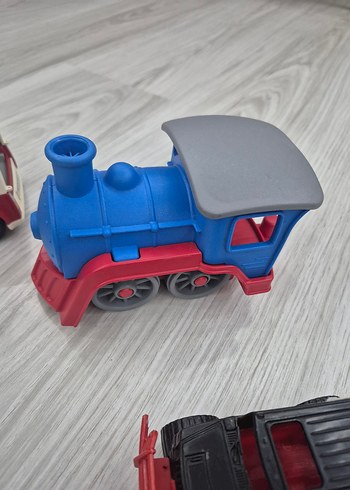 Renkli Oyuncak Araba ve Tren Seti - Görsel 2