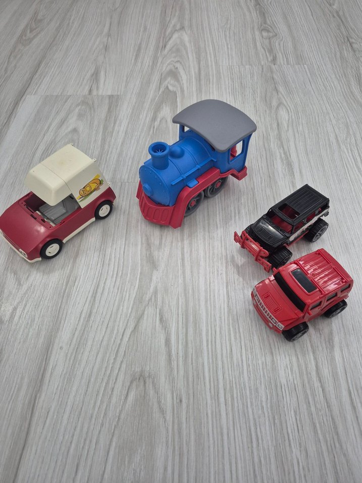 Renkli Oyuncak Araba ve Tren Seti - Görsel 4