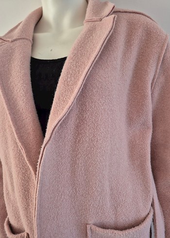 Pudra Pembe Uzun Fermuarlı Kadın Kaban - Görsel 4