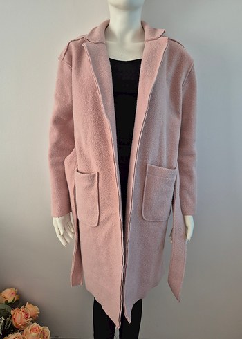 Pudra Pembe Uzun Fermuarlı Kadın Kaban - Görsel 2