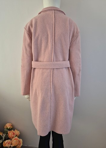 Pudra Pembe Uzun Fermuarlı Kadın Kaban - Görsel 6