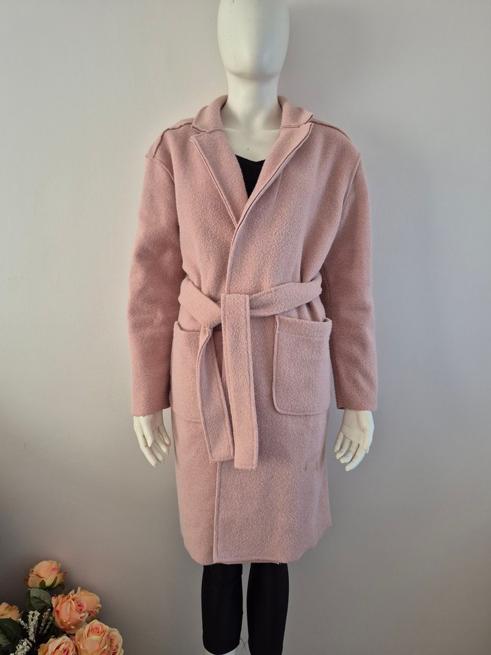 Pudra Pembe Uzun Fermuarlı Kadın Kaban - Görsel 5