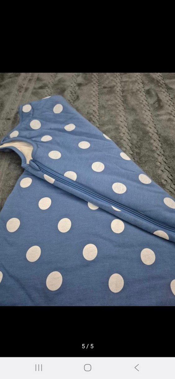 Gri Puantiyeli Çocuk Uyku Tulumu - Görsel 5