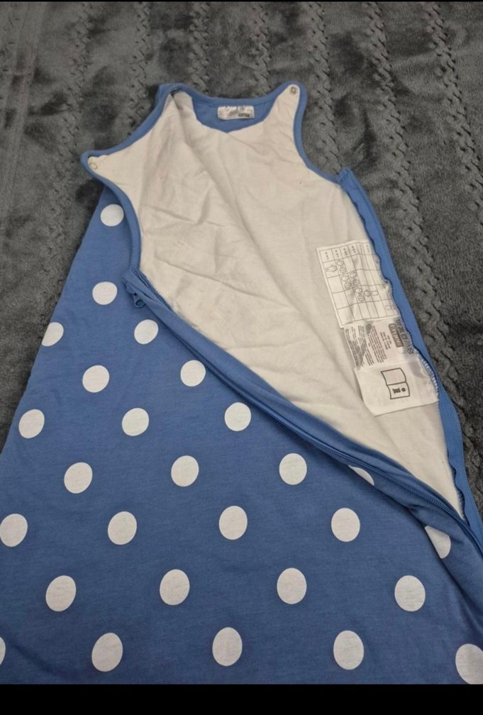 Gri Puantiyeli Çocuk Uyku Tulumu - Görsel 3