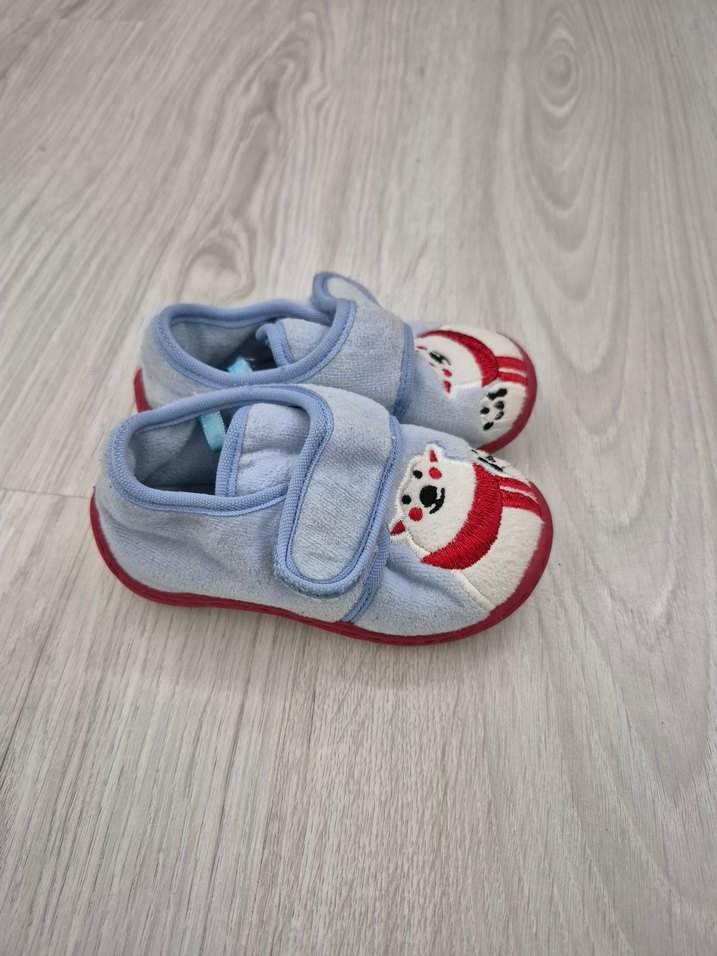 Mavi Erkek Çocuk Polar Ev Terliği - Görsel 3