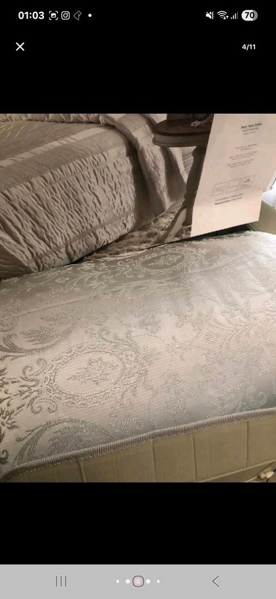 Gri Desenli Yatak Örtüsü - Görsel 4