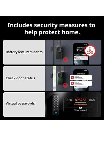 SwitchBot Matter Akıllı Kapı Kilidi Seti Siyah - Görsel 9