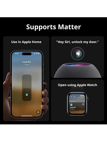 SwitchBot Matter Akıllı Kapı Kilidi Seti Siyah - Görsel 4