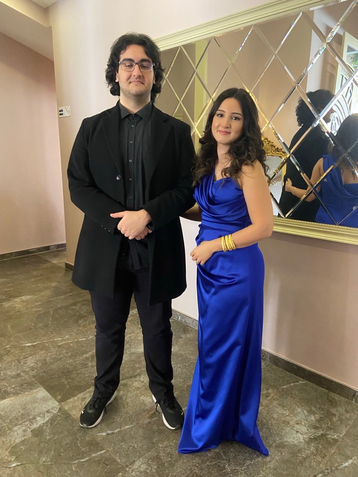 Mavi Drapeli Straplez Abiye Elbise - Görsel 2