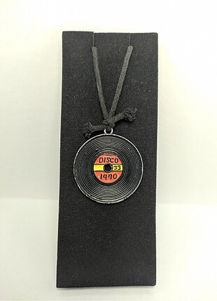 Diğer Vintage Plak Kolye El Yapımı Unisex