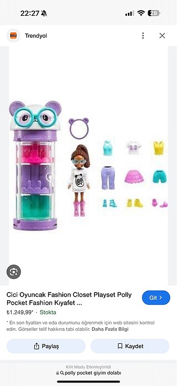 Polly pocket kombin dolabı