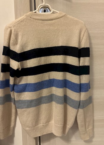 Nakışlı, uzun kollu, örgü kadın kazak - Görsel 10