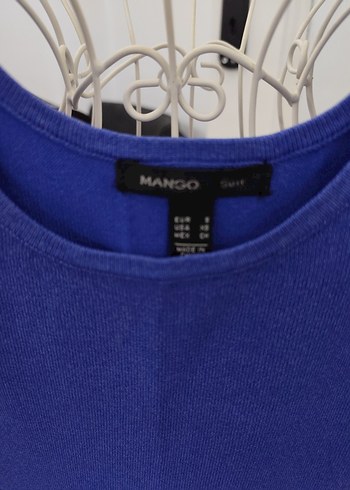 Mavi Kolsuz triko elbise - Görsel 3