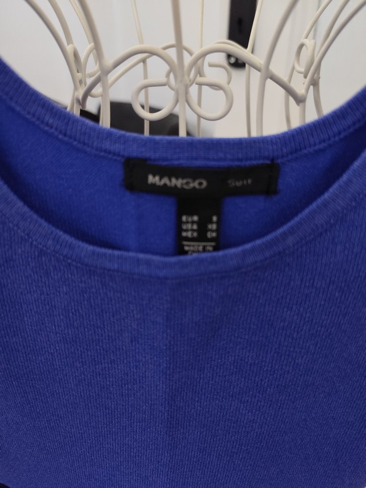 Mavi Kolsuz triko elbise - Görsel 3